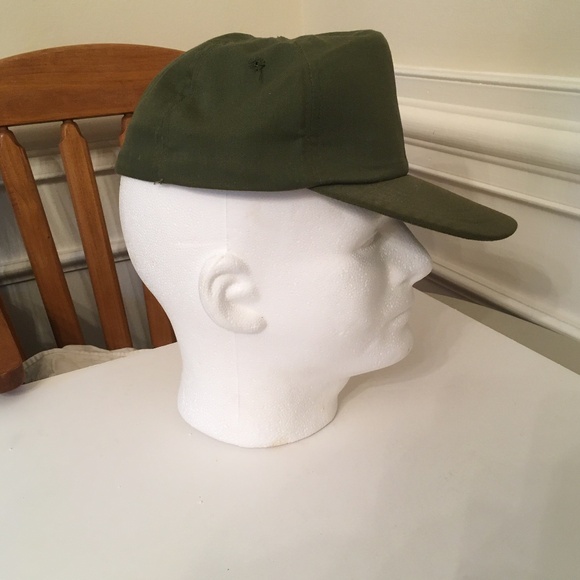 Vintage US Army Issue Hot Weather OG-507 Military Cap Hat Size 7.125 Olive Drab - Picture 1 of 6